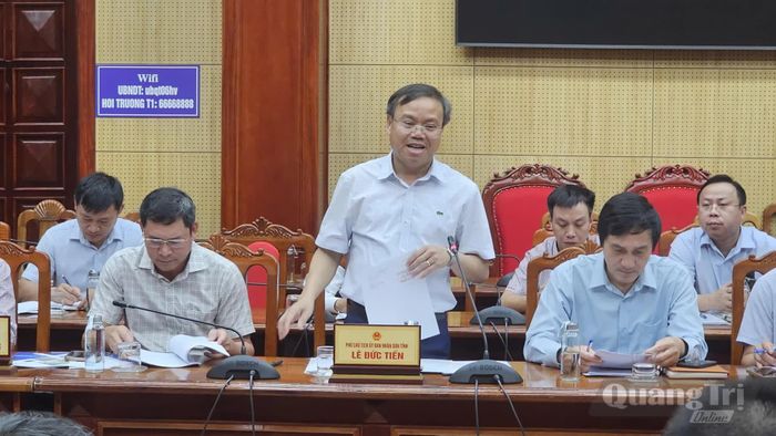Đồng chí Lê Đức Tiến, Phó Chủ tịch UBND phát biểu kết luận tại buổi làm việc - Ảnh: Phan Khiêm