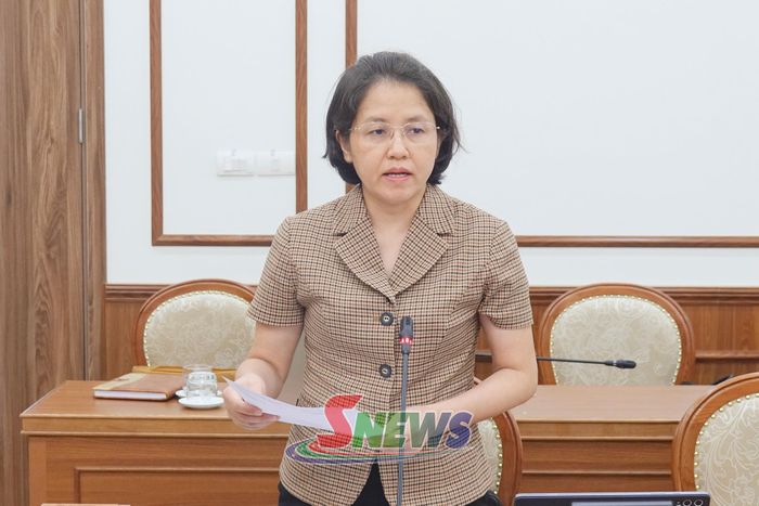 Đồng chí Chủ nhiệm Uỷ ban Kiểm tra Tỉnh uỷ phát biểu.