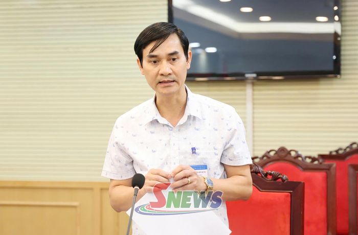 Lãnh đạo Sở Dân tộc và Tôn giáo phát biểu tại cuộc làm việc.