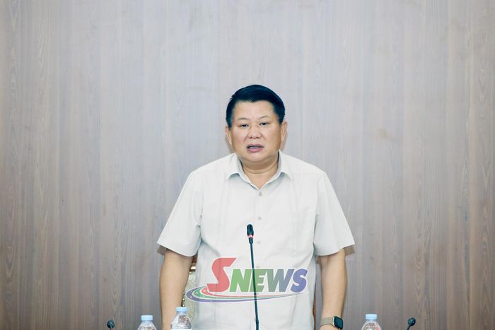 Đồng chí Phó Bí thư Thường trực Tỉnh ủy phát biểu kết luận tại cuộc họp.