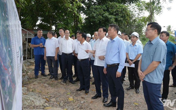 Thường trực Tỉnh ủy thăm nắm tiến độ các dự án cầu Quang Vinh 1 và cầu Quang Vinh 2.