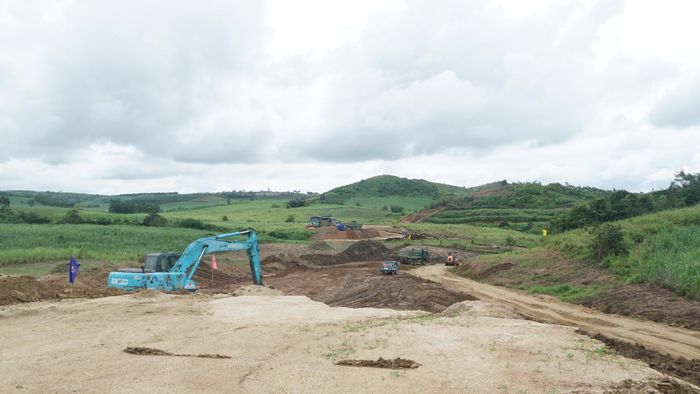 Công trường thi công dự án thành phần 2 Cao tốc Quy Nhơn - Pleiku