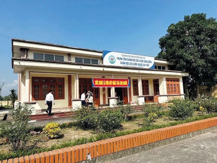 Một trụ sở cơ quan tại phường Phổ Yên, tỉnh Thái Nguyên được chuyển đổi thành Trung tâm Chăm sóc sức khỏe cộng đồng. Ảnh: Hạnh Thảo