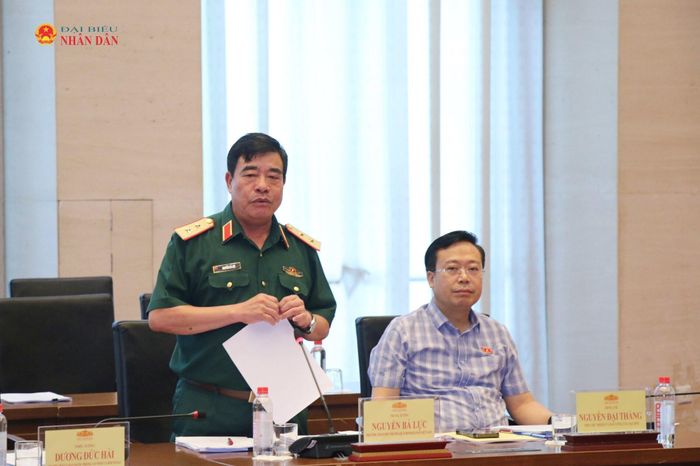 Phó Tổng Tham mưu trưởng Quân đội nhân dân Việt Nam, Trung tướng Nguyễn Bá Lực phát biểu. Ảnh: Đắc Trường