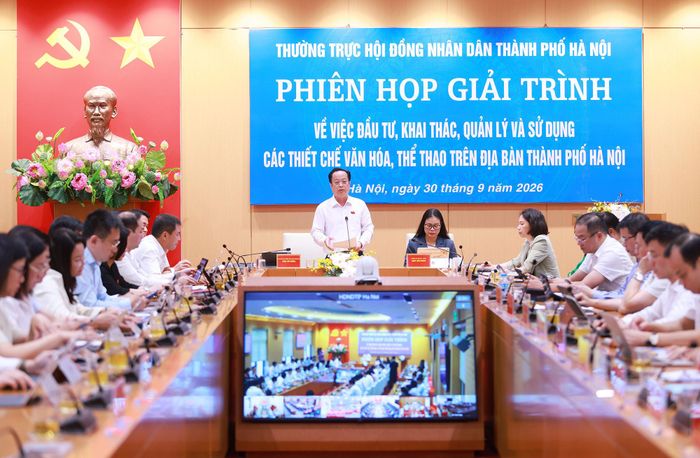 Quang cảnh phiên giải trình. Ảnh: Lê Hải