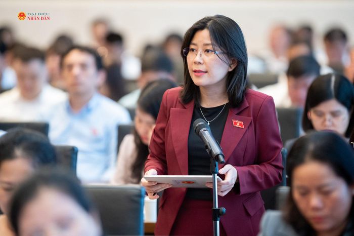 ĐBQH Lê Đào An Xuân (Đắk Lắk) phát biểu. Ảnh: Phạm Thắng