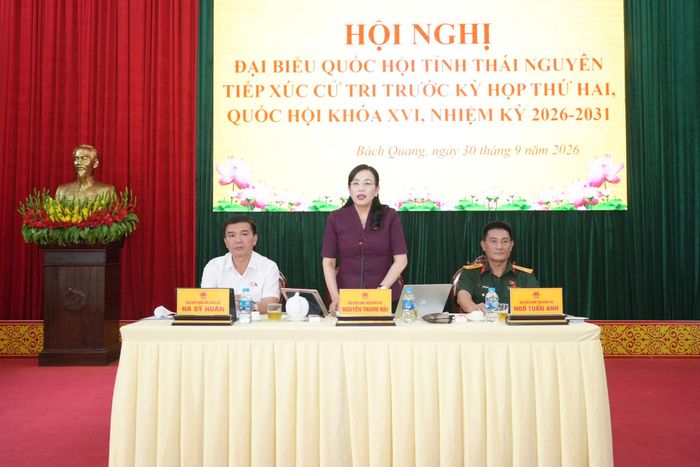 Đoàn ĐBQH tỉnh Thái Nguyên tiếp xúc cử tri phường Bách Quang trước Kỳ họp thứ Hai, Quốc hội Khóa XVI