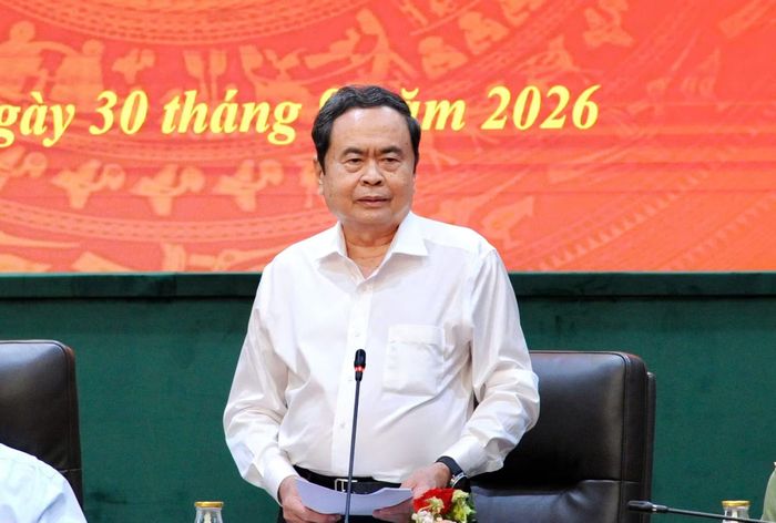 Chủ tịch Quốc hội Trần Thanh Mẫn phát biểu tại hội nghị.