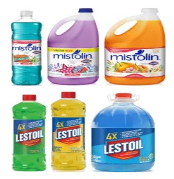 Một số chai Mistolin và Lestoil trong chương trình thu hồi Hoa Kỳ.