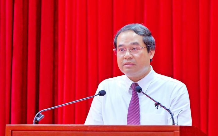 Bí thư Tỉnh ủy Thái Nguyên Trịnh Xuân Trường phát biểu tại Hội thảo.