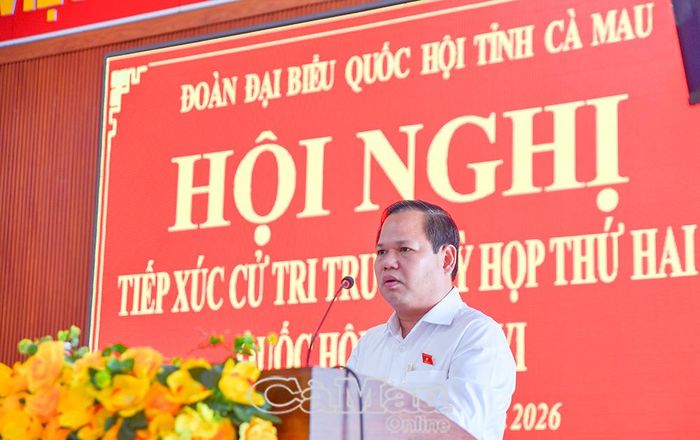 Đại biểu Quốc hội Nguyễn Duy Thanh thông tin đến cử tri những nội dung liên quan đến các kỳ họp Quốc hội.
