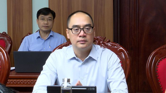 Phó Tổng Kiểm toán nhà nước Bùi Quốc Dũng tại cuộc họp. 