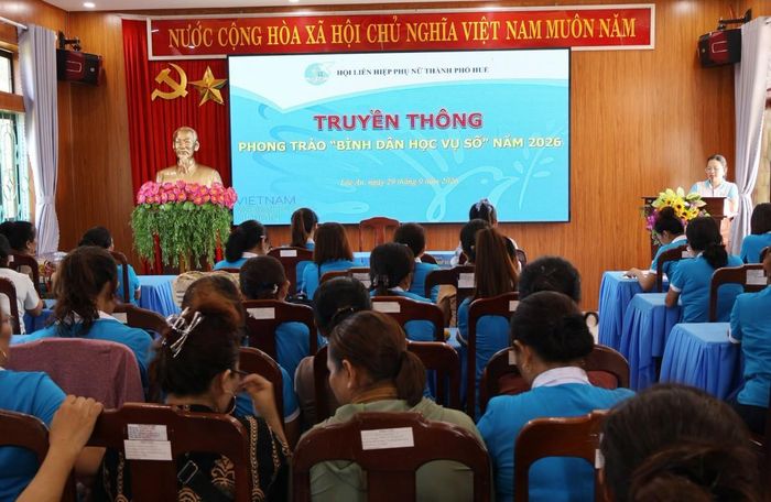 Hội nghị truyền thông phong trào “Bình dân học vụ số” năm 2026 tại xã Lộc An, Tp. Huế