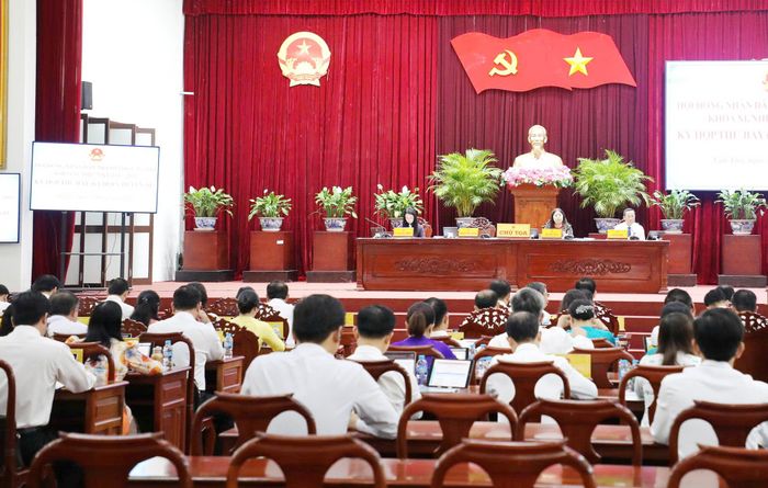 Quang cảnh kỳ họp HĐND TP Cần Thơ chiều 30/9. (Ảnh: An Khánh)