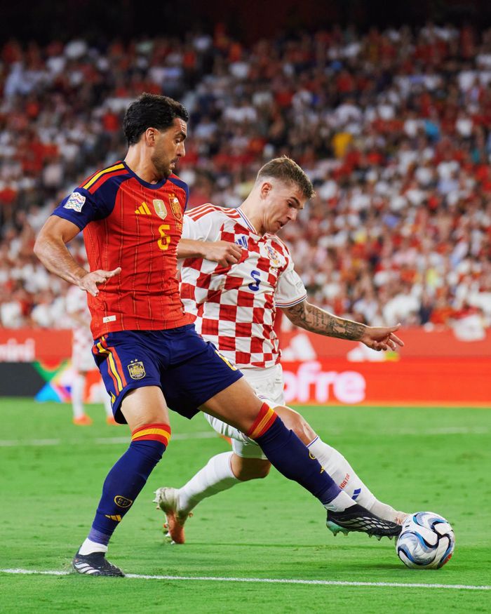 Đội tuyển Tây Ban Nha dễ dàng vượt qua Croatia trong trận đấu vào rạng sáng 30-9. Ảnh: RFEF
