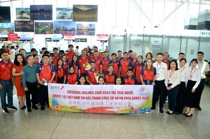 Đoàn Thể thao người khuyết tật Việt Nam lên đường tham dự ASIAN Para Games 4. Ảnh tư liệu