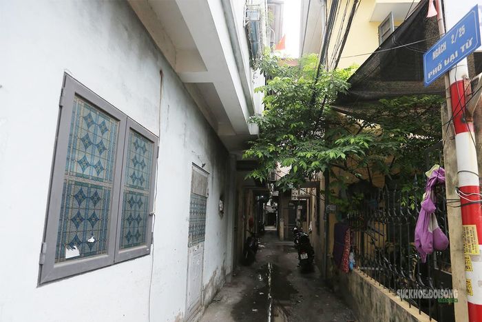 Ngách 2/25 phố Đại Từ, khu vực nằm trong phạm vi thực hiện giải phóng mặt bằng. Ảnh: T.Anh