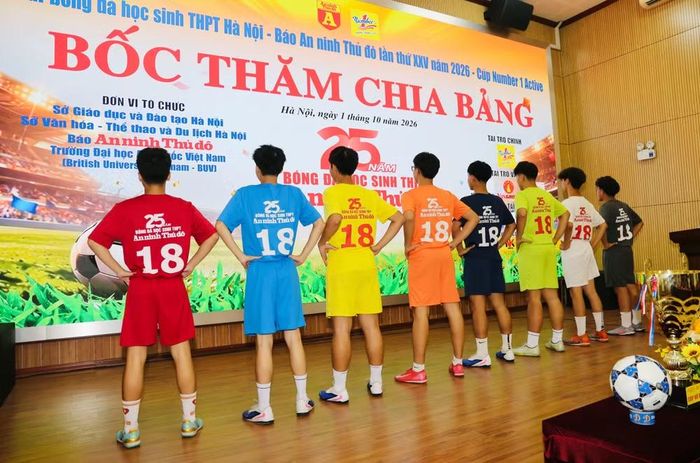 Ở năm thứ 25, giải bóng đá học sinh THPT Hà Nội - An ninh Thủ đô sẽ có 8 mẫu áo đấu, con số gấp đôi các mùa trước