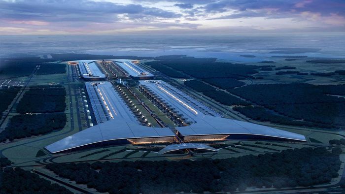  Ảnh phối cảnh nhà máy sản xuất chất bán dẫn Terafab của SpaceX dự kiến ​​xây dựng tại hạt Grimes, Texas. Ảnh: SpaceX. 