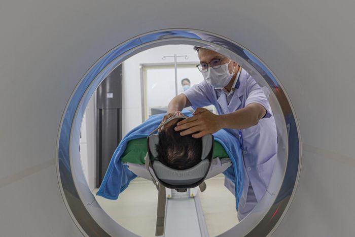  Bệnh nhân chụp PET/CT tại TP.HCM (ảnh chụp năm 2024). Ảnh: Duy Hiệu. 