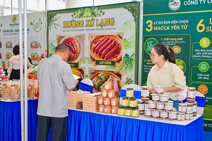 Khách tham quan tìm hiểu, lựa chọn đặc sản vùng miền được giới thiệu tại hội chợ. Ảnh: Cổng thông tin điện tử Hải Phòng