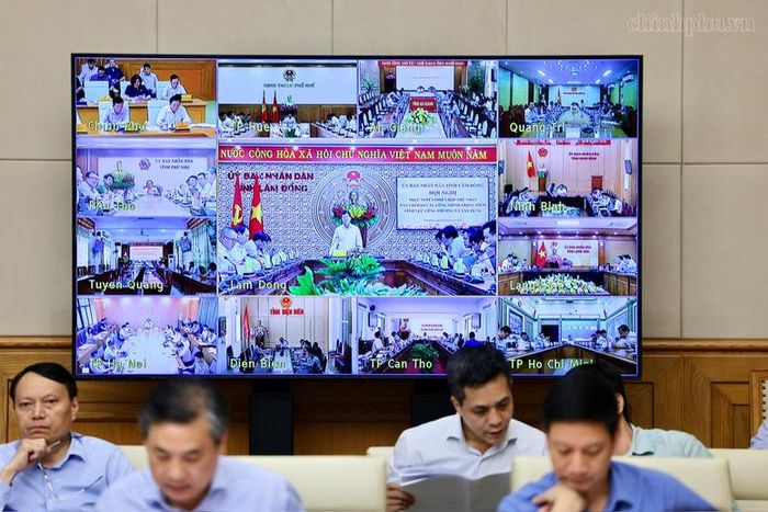 Các địa phương tham dự trực tuyến phiên họp - Ảnh: chinhphu.vn/Phương Nguyên