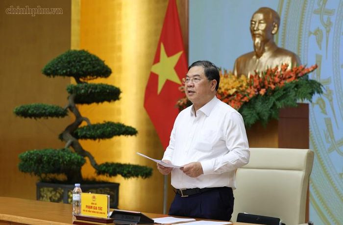 Phó Thủ tướng Thường trực Phạm Gia Túc phát biểu tại cuộc họp - Ảnh: chinhphu.vn/Phương Nguyên