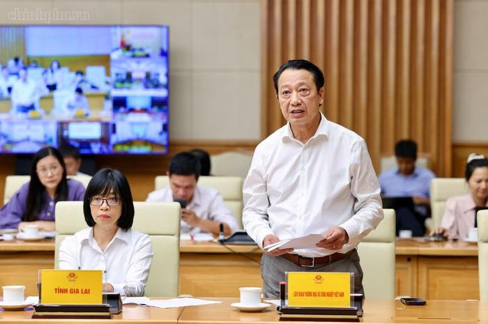 Phó Chủ tịch Liên đoàn Công nghiệp và Thương mại Việt Nam Nguyễn Quang Vinh phát biểu - Ảnh: chinhphu.vn/Phương Nguyên
