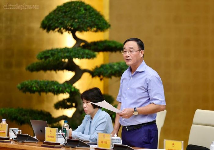 Thượng tướng Phạm Thế Tùng, Thứ trưởng Bộ Công an phát biểu tại cuộc họp - Ảnh: chinhphu.vn/Phương Nguyên