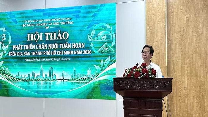 Phó Giám đốc Sở Nông nghiệp và Môi trường thành phố Hồ Trúc Thanh phát biểu tại hội thảo. (Ảnh: CTV)