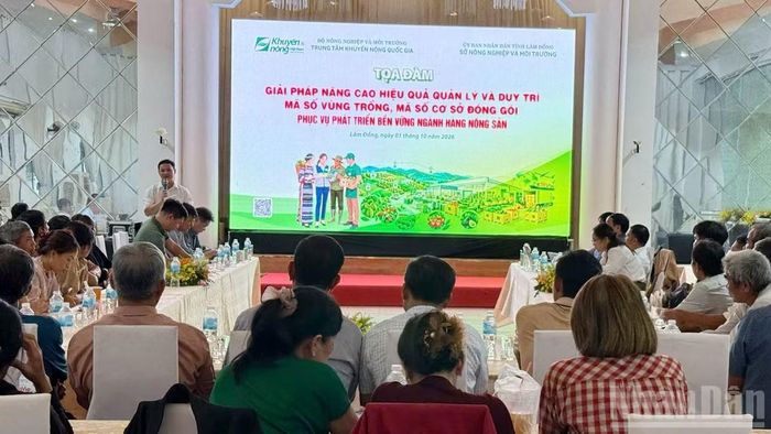 Đại biểu tham luận tại tọa đàm. (Ảnh: BẢO VĂN)