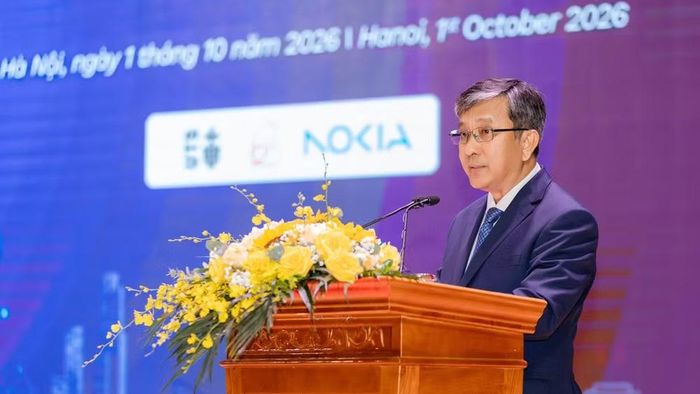 Thứ trưởng Khoa học và Công nghệ Trần Trung Tính phát biểu tại sự kiện. (Ảnh: HVCNBCVT)
