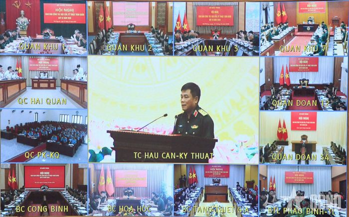 Hội nghị kết nối trực tuyến đến 30 điểm cầu trong toàn quân.