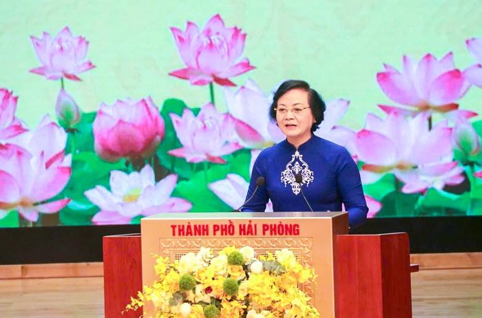  Phó Thủ tướng Phạm Thị Thanh Trà phát biểu tại buổi lễ. Ảnh: PHÚ LƯƠNG 