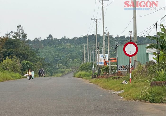  Nhiều biển báo “đường cấm” đặt dọc tuyến đường tránh Bảo Lộc. Ảnh: ĐOÀN KIÊN 