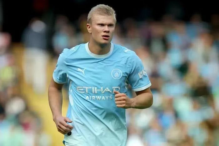 Erling Haaland đang hưởng lương khoảng 500.000 bảng mỗi tuần tại Man City. Ảnh: Getty.