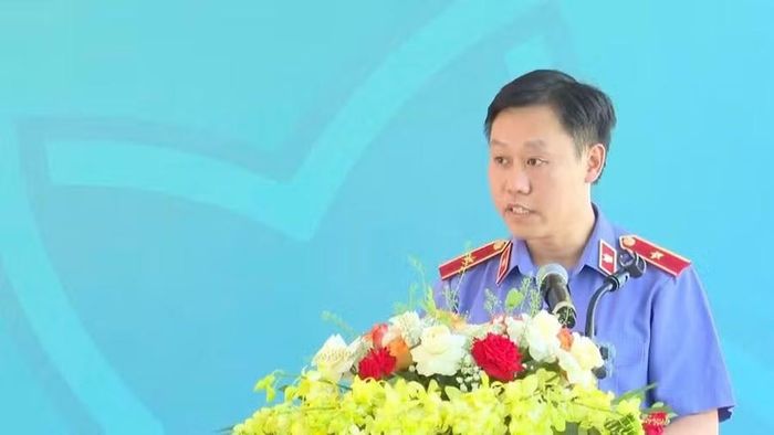 Lãnh đạo Viện Kiểm sát nhân dân tối cao phát biểu tại chương trình.
