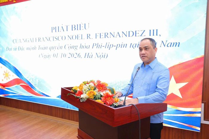 Đại sứ Philippines tại Việt Nam Francisco Noel R. Fernandez III đánh giá cao những thành tựu hợp tác giáo dục giữa hai quốc gia. (Ảnh: Đinh Hoà)