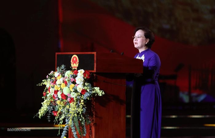 Bí thư Trung ương Đảng, Phó Thủ tướng Chính phủ Phạm Thị Thanh Trà phát biểu khai mạc. (Ảnh: Thành Long)