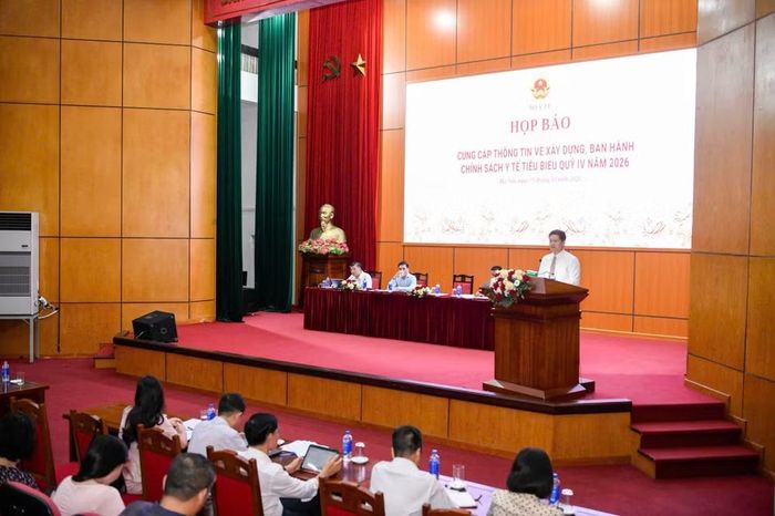 Bộ Y tế tổ chức họp báo cung cấp thông tin về việc xây dựng, ban hành các chính sách y tế tiêu biểu trong quý 4/2026. Ảnh: Bộ Y tế