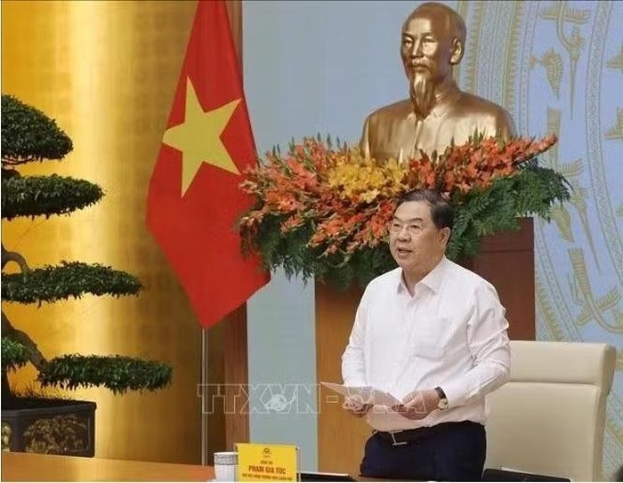 Phó Thủ tướng Thường trực Phạm Gia Túc, Chủ tịch Ủy ban Quốc gia APEC 2027 phát biểu chỉ đạo. Ảnh: Lâm Khánh/TTXVN