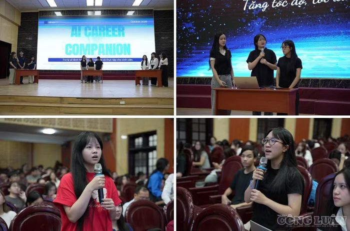 Nhiều bạn sinh viên hào hứng tham gia tọa đàm - Ảnh: Bá Quỳnh.