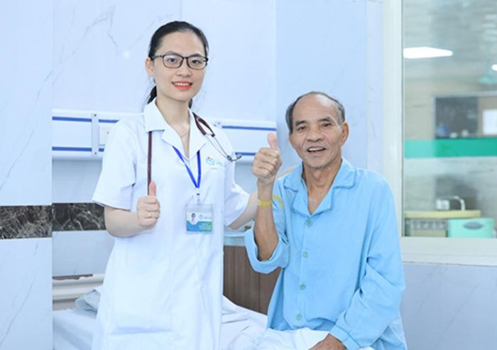 Bệnh nhân tiến triển tốt sau điều trị (ảnh Bệnh viện cung cấp)