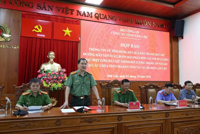 Cơ quan Công an cung cấp thông tin tại họp báo