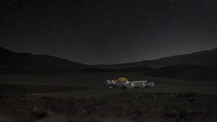 Hình ảnh minh họa về một căn cứ không gian giả định trên bề mặt Mặt Trăng. Ảnh: Frontiers