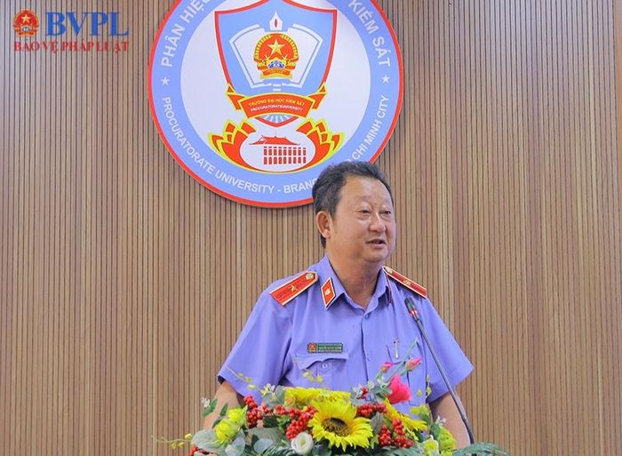  Đồng chí Nguyễn Hoàng Thắng, Điều tra viên cao cấp, Phó Thủ trưởng Cơ quan điều tra VKSND tối cao phát biểu.