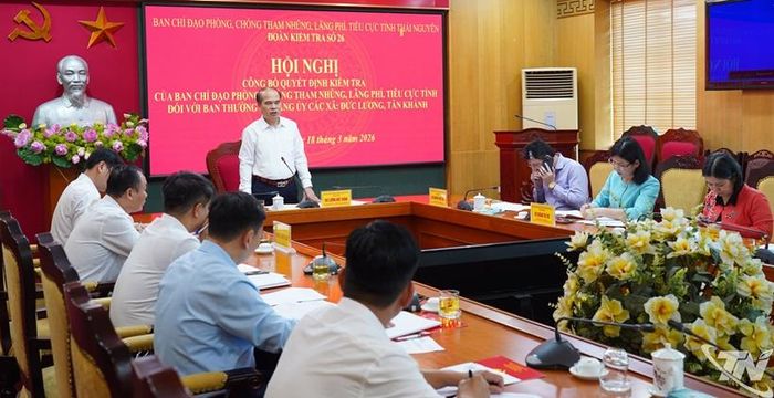 Quang cảnh một Hội nghị công bố quyết định kiểm tra công tác phòng, chống tham nhũng, lãng phí, tiêu cực cấp tỉnh. (Ảnh minh hoạ: Noichinh.vn)