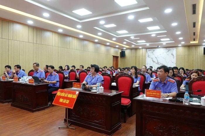  Quang cảnh Hội nghị tại VKSND tỉnh Lào Cai.