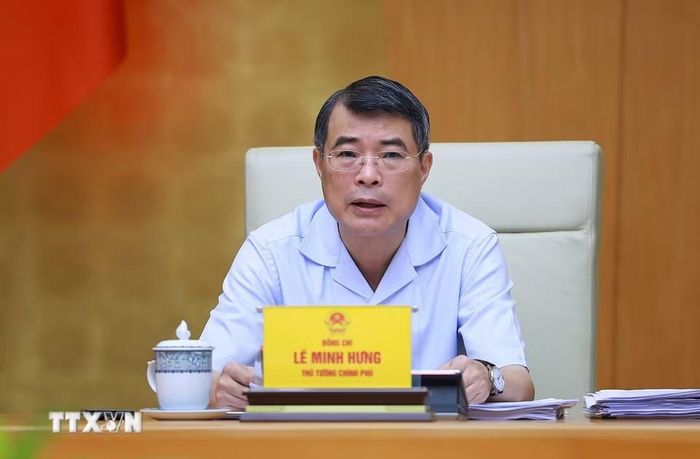 Thủ tướng Lê Minh Hưng chủ trì Hội nghị Ban Thường vụ Đảng ủy Chính phủ về công tác đánh giá, xếp loại cán bộ. (Ảnh: Dương Giang/TTXVN)