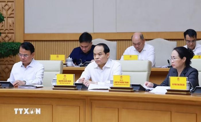 Các đại biểu tham dự Hội nghị Ban Thường vụ Đảng ủy Chính phủ về công tác đánh giá, xếp loại cán bộ. (Ảnh: Dương Giang/TTXVN)